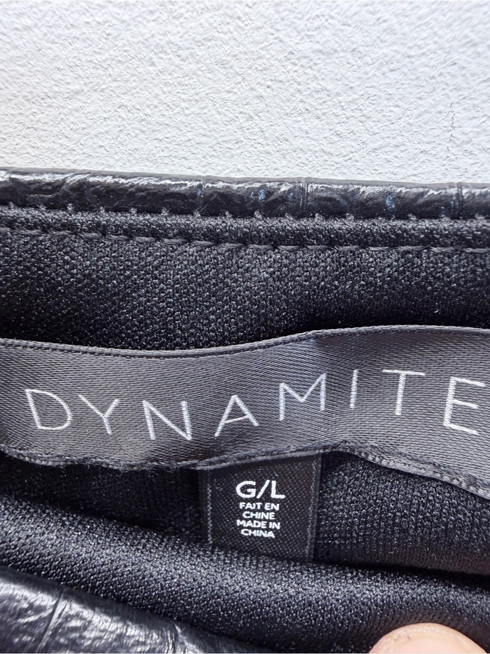 32” Waist Dynamite Black Faux Croc Mini Skirt ❤️ - Picture 2 of 5